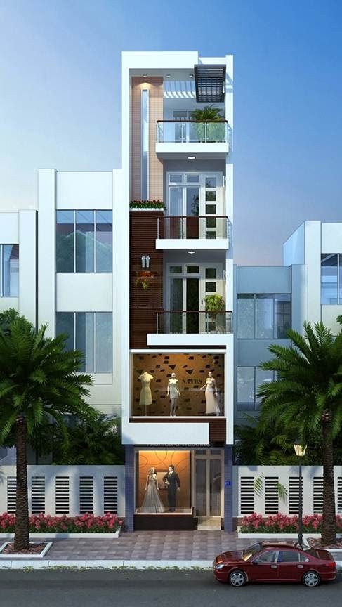 Mẫu nhà phố thiết kế 5x15m có thang máy tạo cho ngôi nhà thoáng mát, hiện đại